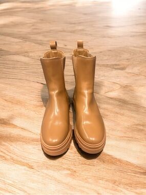 a new day Tan Platform Chelsea Boots